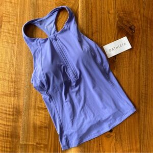 Athleta Riptide Tankini Top Zipper front Racerback NWT Size Medium